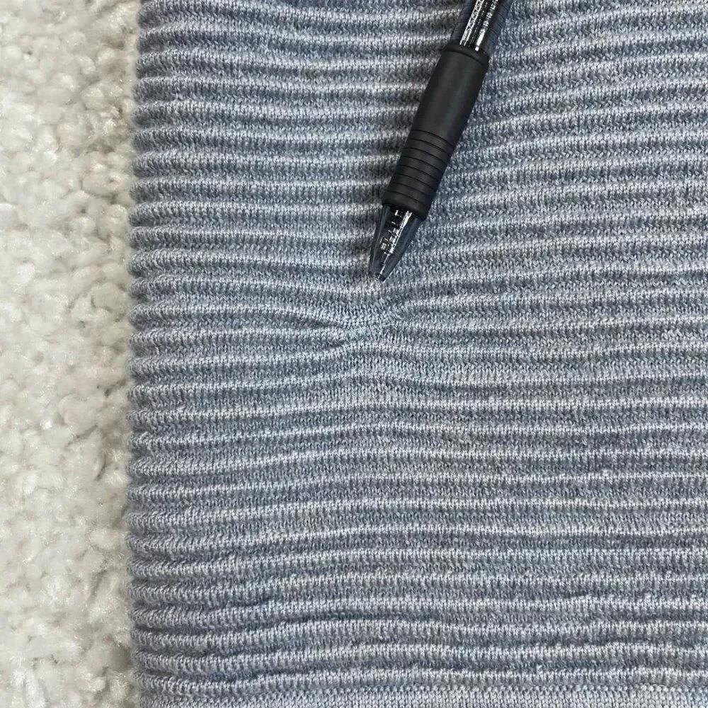 Lululemon Sit In Lotus Merino Wool Cardigan Sweater Heather Starlight Blue